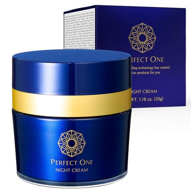Perfect One Night Cream - Japanese Anti-Aging Moisturizer with Collagen & Hyaluronic Acid | Hydrating & Firming | 1.16 oz