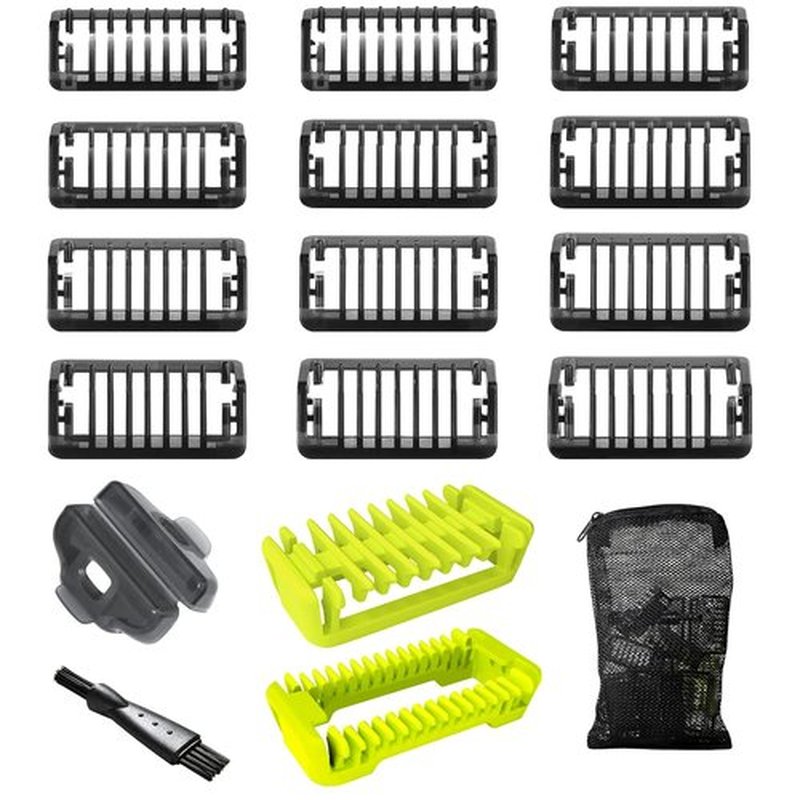 Norelco Guide Comb Set - 17 Pack of Trimmer Guards with Multiple Sizes (0.5 to 9 MM)