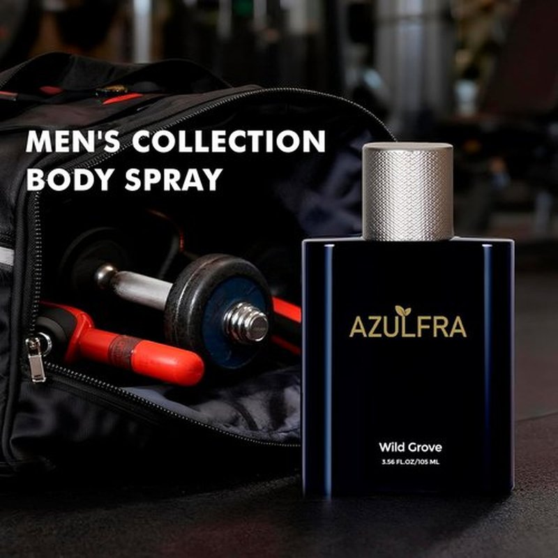 Azulfra Deodorizing Body Spray for Men - Long-Lasting Lemon Lavender & Vanilla Fragrance | 3.56 Fl. Oz.