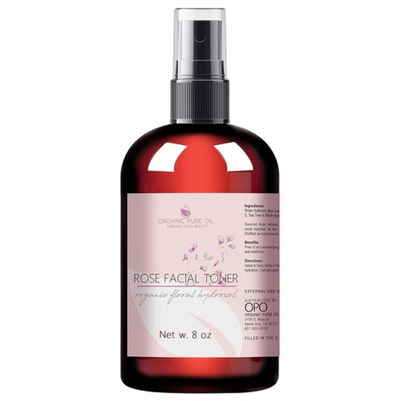OPO Rose Water Facial Toner Spray - Hydrating & Rejuvenating Natural Bulgarian Rosewater Mist (8 oz)