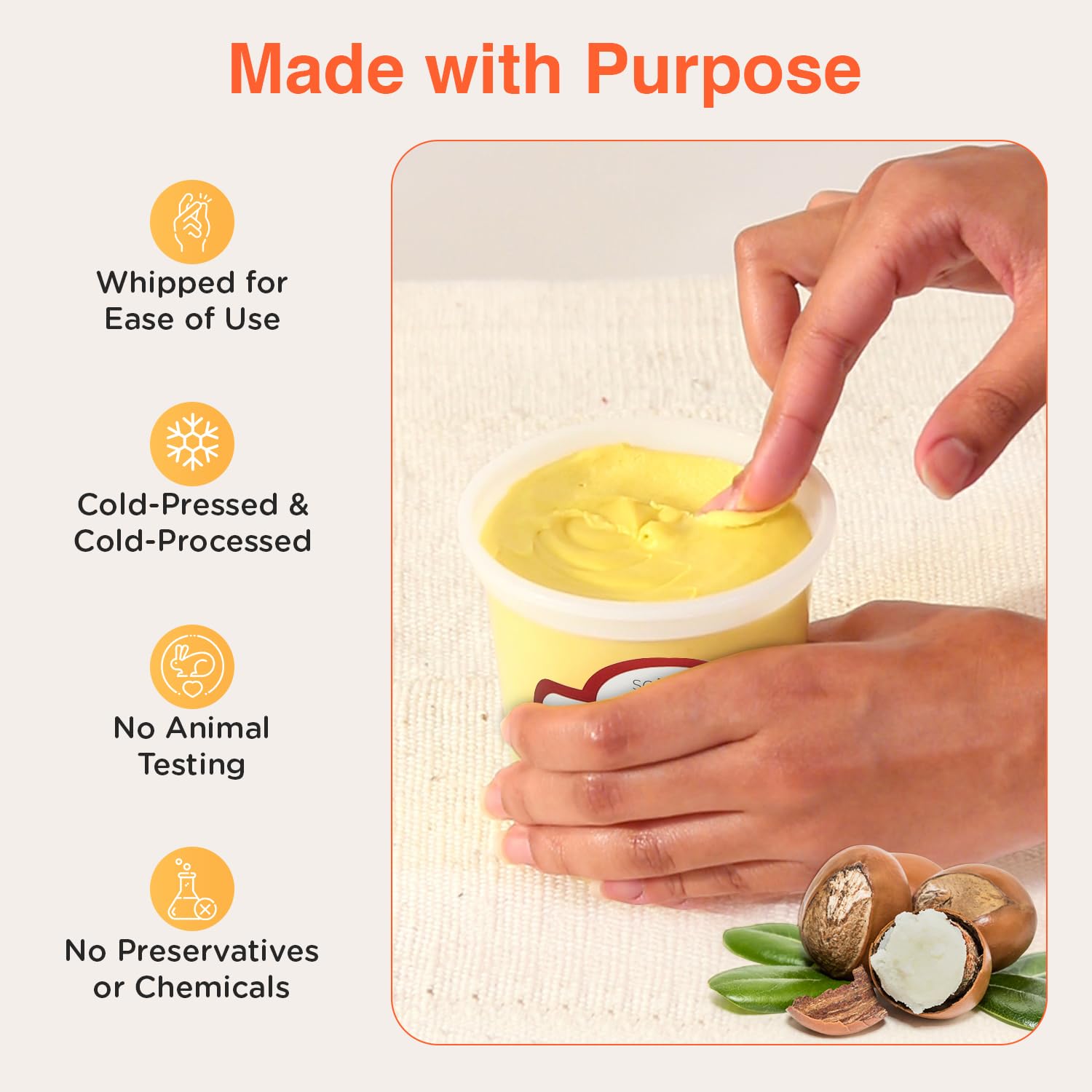 SoShea Whipped Shea Butter Unscented Ivory Original - Nourishes, Moisturizes & Renews | 100% African Pure Shea Butter | Cold-Pressed & Cold-Processed | No Dyes & Parabens | Vegan | 11.50oz / 326g