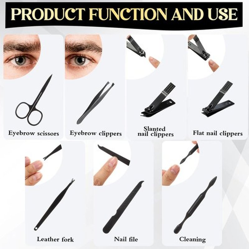 Leriton 6 Sets Baby Shower Game Prizes for Men Include Black Kraft Paper Gift Bags Manicure Kit Tools Socks Pens 11-in-1 Survival Card Tool for Men Husband Father(Black,White,Gray)