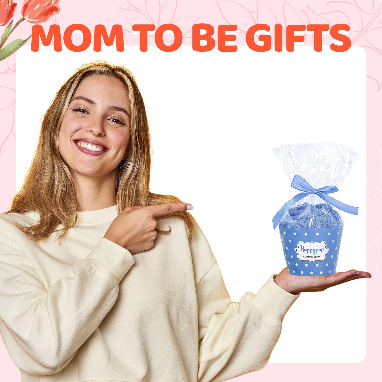 HAPPYPOP New Mom Gifts for Women - Pregnancy Socks for Pregnant Wife, Mother's Day Gifts for First Time Moms, Labor Delivery Gift