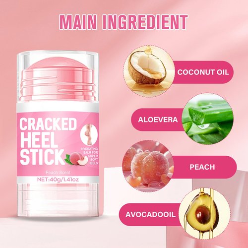 GHENGUA 2PCS 60% Urea Hydrating and Anti-Cracking Foot Cream，2025 Upgraded Hand and Foot Cream Urea Moisturizer，Hydrates Dry and Cracked Feet and Hand (1.41 Ounce, Peach)