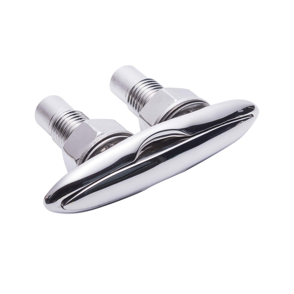SUNOOM Pull Up Boat Cleats 316 Stainless Steel Hidden Flush Mount 6 Inch Retractable Boat Claet, Marine Cleat Pop Up Boat Cleats,Popup Cleat Yacht Marine Boat Dock Cleats Dock Boat Deck Cleat