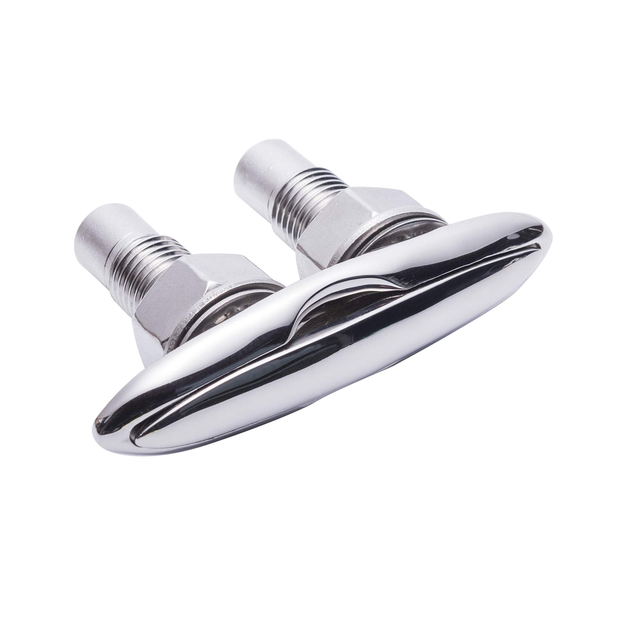 SUNOOM Pull Up Boat Cleats 316 Stainless Steel Hidden Flush Mount 6 Inch Retractable Boat Claet, Marine Cleat Pop Up Boat Cleats,Popup Cleat Yacht Marine Boat Dock Cleats Dock Boat Deck Cleat