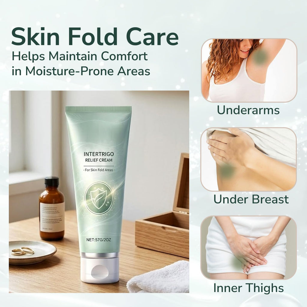 Peksozi 2PCS Intertrigo Cream for Skin Folds & Chafing, Fast-Drying Non-Greasy Formula for Daily Use, Supports Skin Comfort, Reduce Moisture & Friction