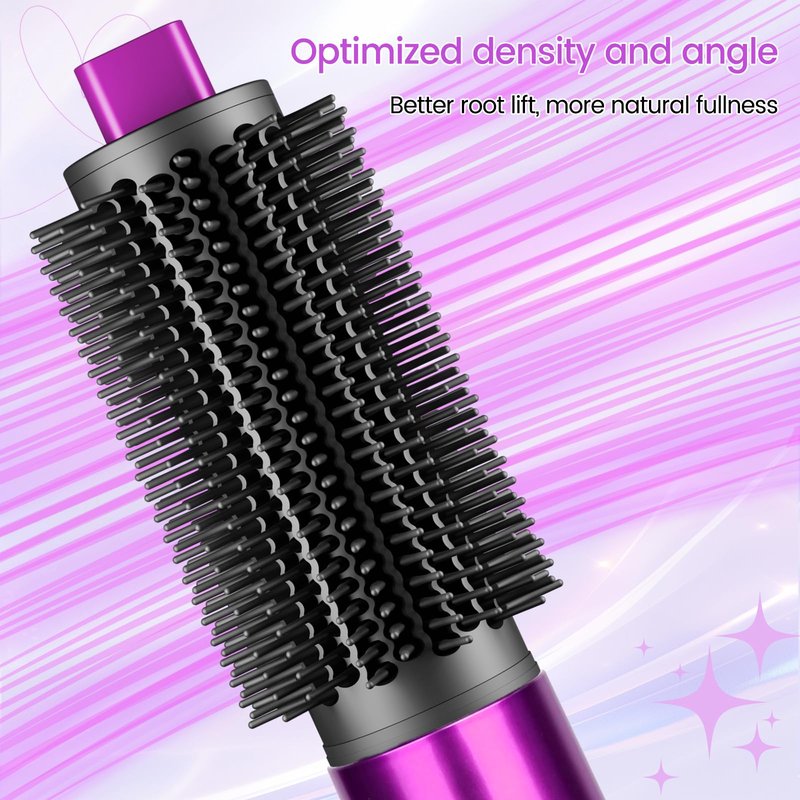 ZEPHBLOW Upgraded Round Volumizing Brush for Dyson Airwrap, Round Brush Attachment Compatible with Airwrap HS01/05/08, Flexible Bristles for Root Lift Volume Frizz Control Styling Volumizing, Rose