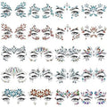 Allruyee 20 Sets Face Jewels - Mermaid Glitter Gems. Waterproof Temporary Tattoos for Eyes & Face. Ideal for Parties, Raves, Carnivals & Holiday Costumes - Top Rave Makeup Accessories