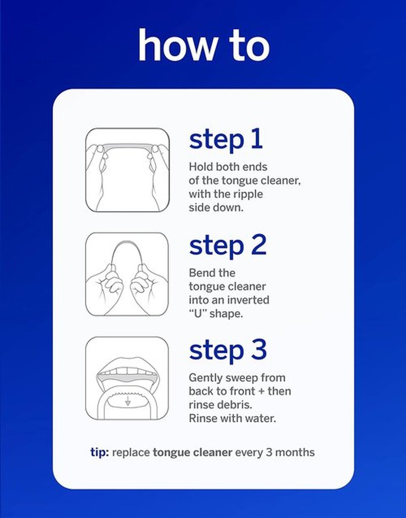 Supersmile Tongue Cleaner - Ergonomic Reusable Tongue Scraper, 3 Count for Fresh Breath