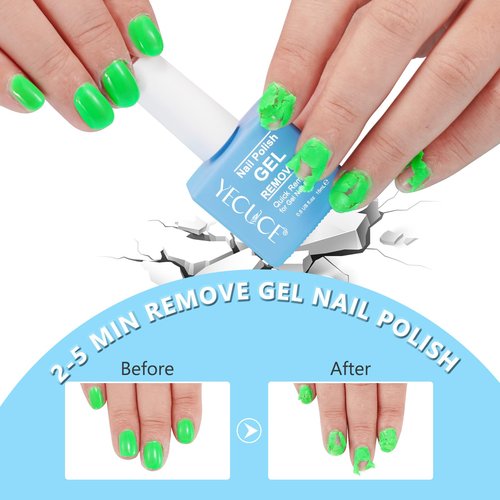 Gel Polish Remover for Nails (3Pack), Nail Polish Remover Tools Quick & Easy Remove Gel Polishs in 3-5 Minutes at Home, Don't Hurt Nails
