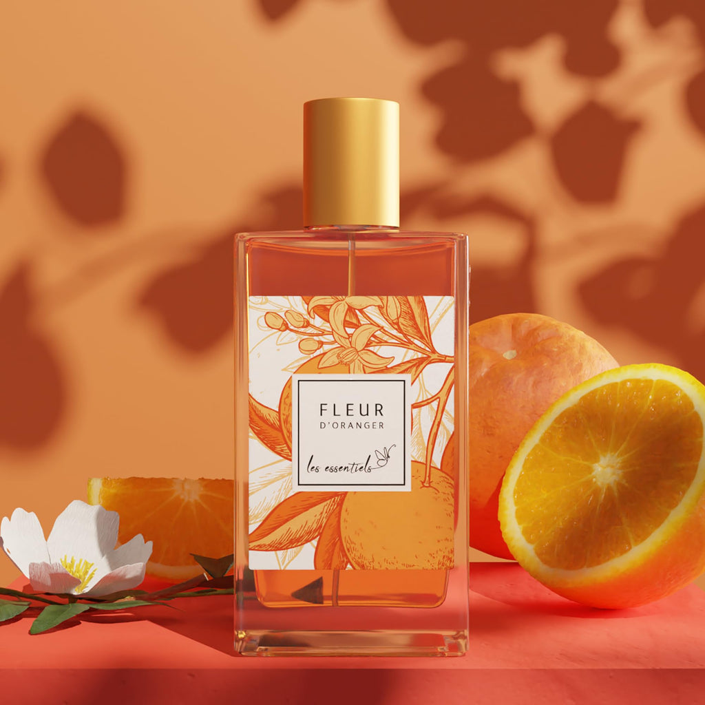 Les Essentiels Fleur d'Oranger Perfume and Soap Gift Set - Citrus Floral Scent - Perfume for Women and Men - EDP Spray and Natural Soap - 2 pc