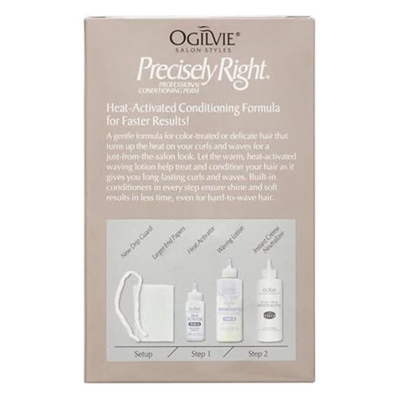 Ogilvie Salon Styles Professional Conditioning Perm Kit - Perfect for Color-Treated, Thin Hair - 1 Application