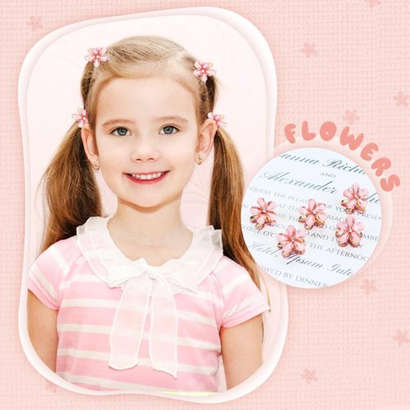 Dizila 40 Pieces 2cm/0.8" Small Mini Crystal Flower Hair Claws Clips Floral Hair Barrettes Hair Accessories for Women Girls Teens Kids Toddlers