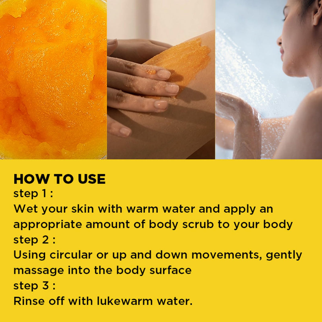 ZaiDoc Turmeric Lemon Sugar Body Scrub, Natural Exfoliating Body with Aloe, Coconut Oil & Hyaluronic Acid, Moisturizing Skin Smoothing Scrub, Gentle Plant-Based Exfoliator for Daily Body Care, 4.2oz