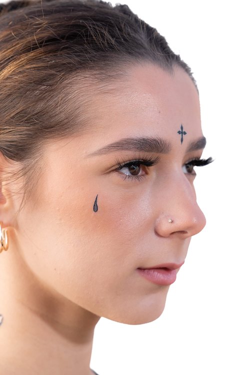 Thug Ink Temporary Tattoos – Volume I – 10-Piece Set | Teardrop, Praying Hands, Cross & More | Water-Transfer Fake Tattoos for Face & Body – Classic OG Thug Life Collection