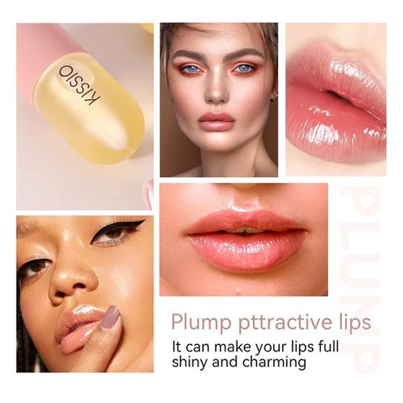 KISSIO Lip Plumper - Natural Hydrating Gloss for Fuller, Moisturized Lips | 5.5ml