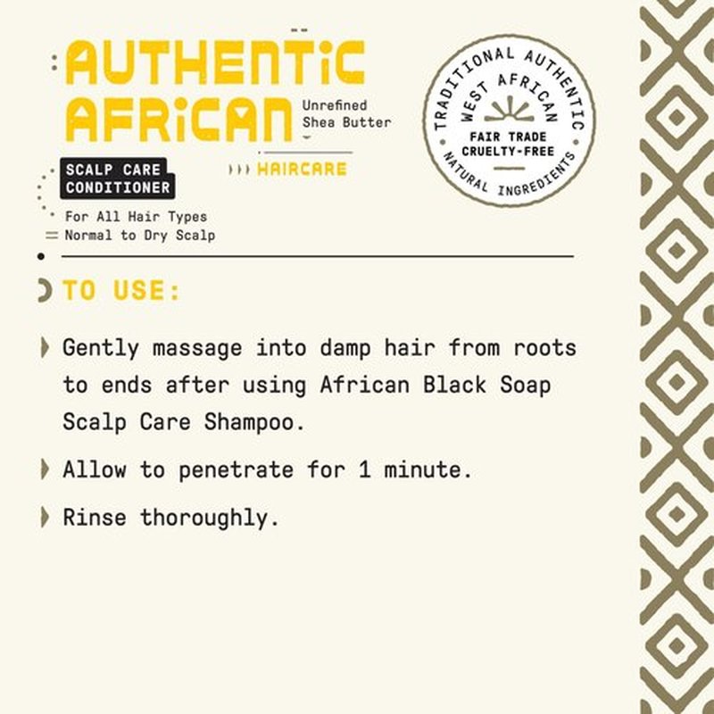 Alaffia Hair Care, Authentic African Black Soap Scalp Care Conditioner, Soothing Tea Tree & Mint - 12 Fl Oz