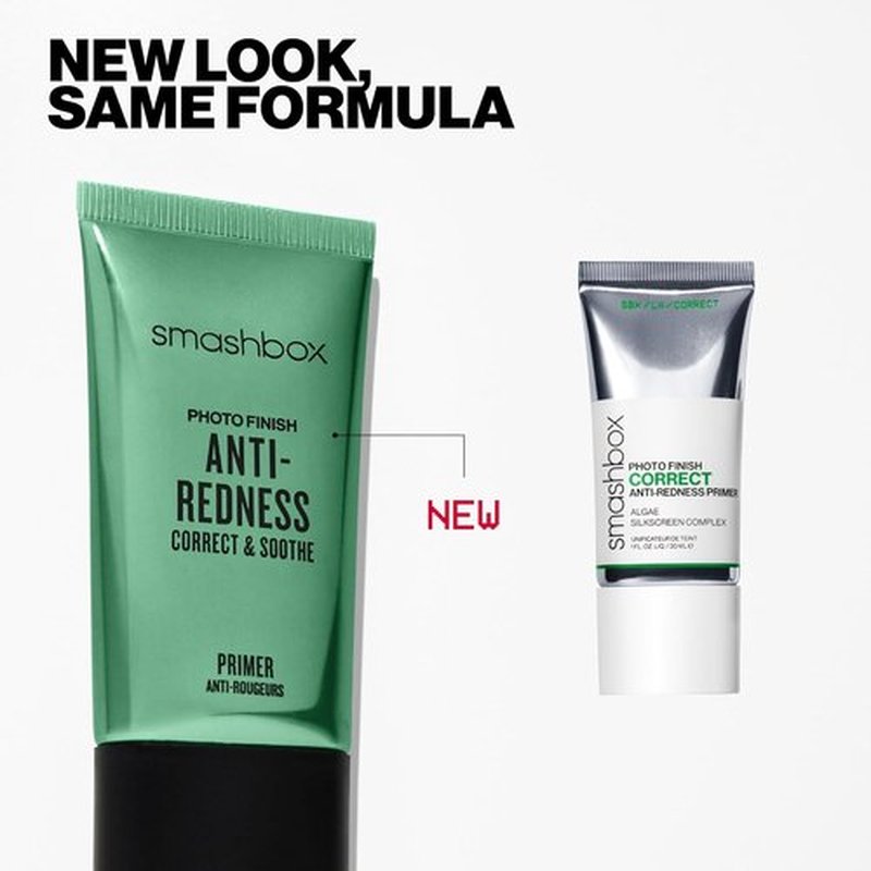 Smashbox Photo Finish Anti-Redness Correct Primer - Instantly Neutralizes Redness & Soothes Skin with Algae, Rose + Mushroom Extracts