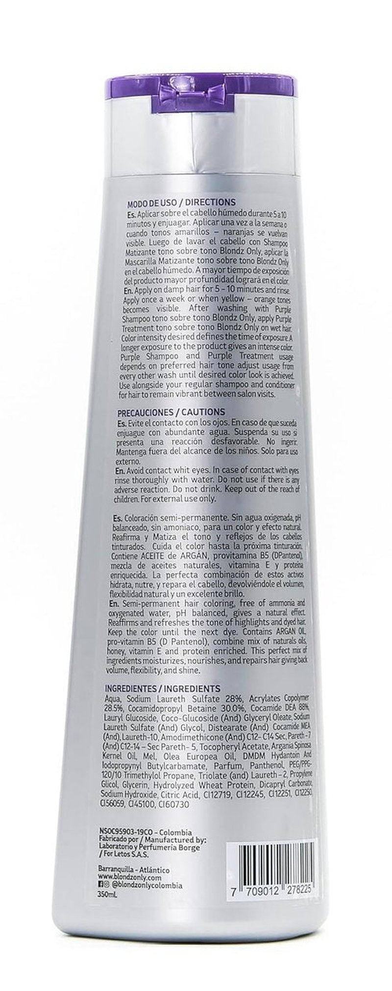 Silver Ash Blonde Hair Toning Mask - Eliminates Brassiness & Neutralizes Yellow Tones | Argan Oil Infused, 11.8 Fl Oz