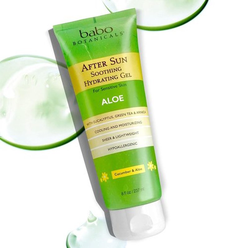 Babo Botanicals Aloe Vera Gel - Soothing Hydration With Natural Witch Hazel & Cucumber | 8 oz for Sensitive Skin