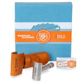MERKUR Stainless Steel Safety Razor Set 34 INOX | Includes Premium Safety Razor, Leather Case and 10 Platinum Blades | Satin Matt | Closed Comb | Ideal for Wet Shaving | Made in Germany
