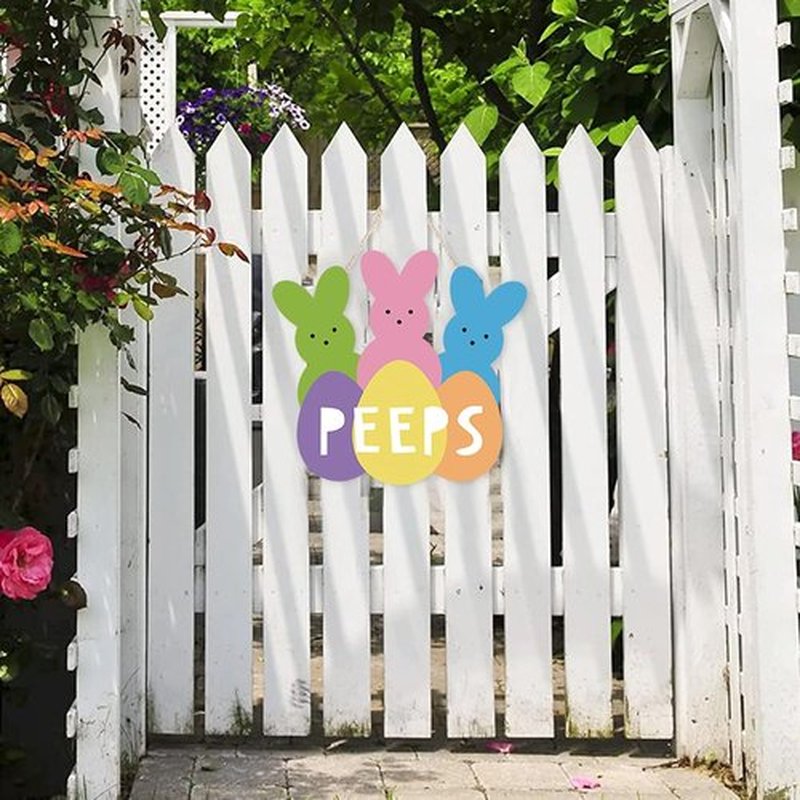 Regine Switzerland Easter Wreath - Cute Bunny Welcome Sign for Front Door Decor | Farmhouse Style