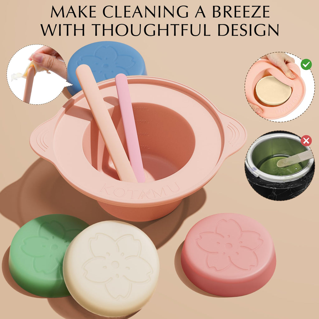 KOTAMU Waxing Kit for Women & Men, White Wax Kit for Hair Removal, Digital Waxing Pot for Thick Coarse Fine Fuzzy Hair & Sensitive Skin, Wax Warmer for Home Salon Use