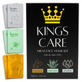 Kings Care Mens Face Mask Skin Care Kit (6 Pack) - Turmeric Anti-Acne, Aloe Vera Soothing & 2% BHA Salicylic Acid Sheet Mask - Skin Care for Men Face Masks for Hydrating, Brightening & Refining Pores