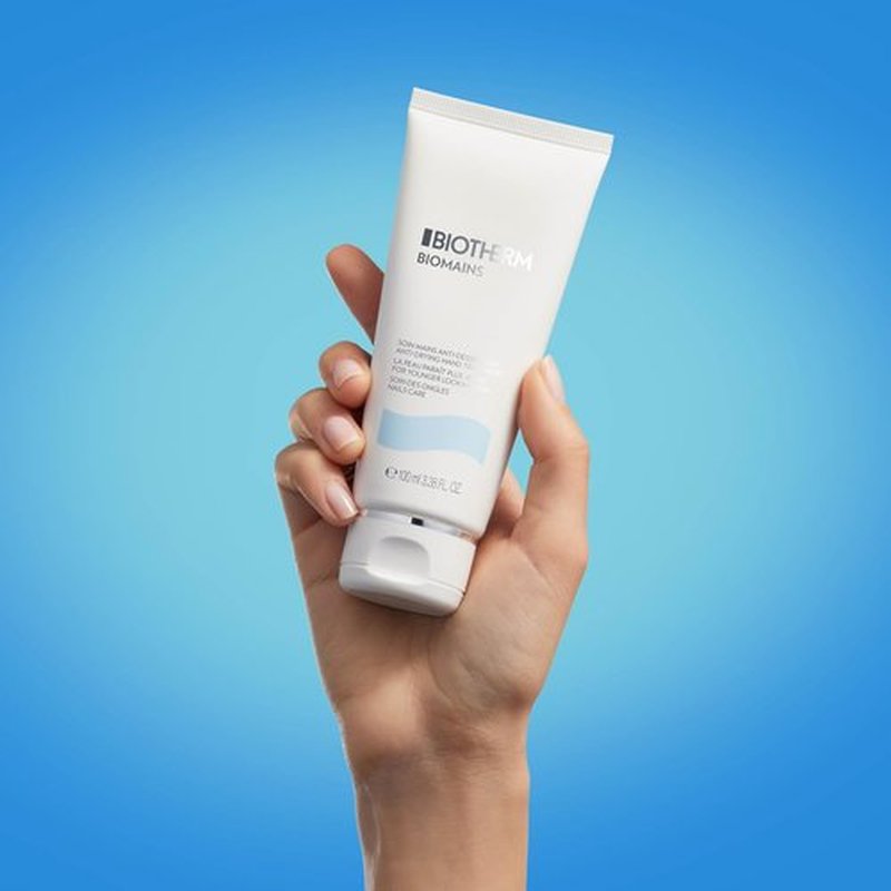 Biotherm Biomains Hand Cream - Age-Delaying Formula for Smooth, Youthful Hands | 3.4 Fl. Oz.