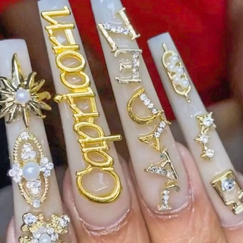 DANNEASY 36pcs Zodiac Nail Charms Nail Letter Charms Nail Rhinestones Gems Alloy Nail Jewels 3D Nail Art Charms Virgo Leo Aries Taurus Gemini Capricorn Nail Decoration Jewelry for Acrylic Nails