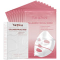 Yargkos 8 Pcs Collagen Facial Mask, Real Deep Overnight Hydrogel Face Sheet Mask Skincare, Moisturizing Hydrating Jelly Gel Mask, Elasticity Improvement, Pore Minimizing, Self Care Gifts for Women