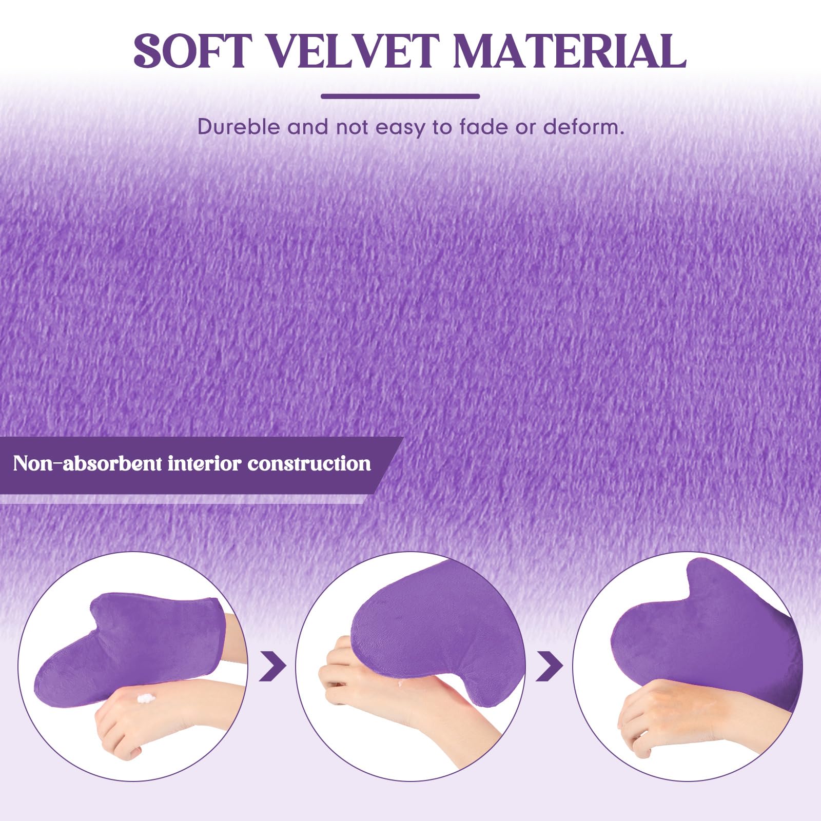 SATINIOR 4 Packs Self Tanning Mitt Applicators Double Sided Sunless Tanning Mittens Reusable Applicator Mittens Tanner Gloves with Thumb(Purple)