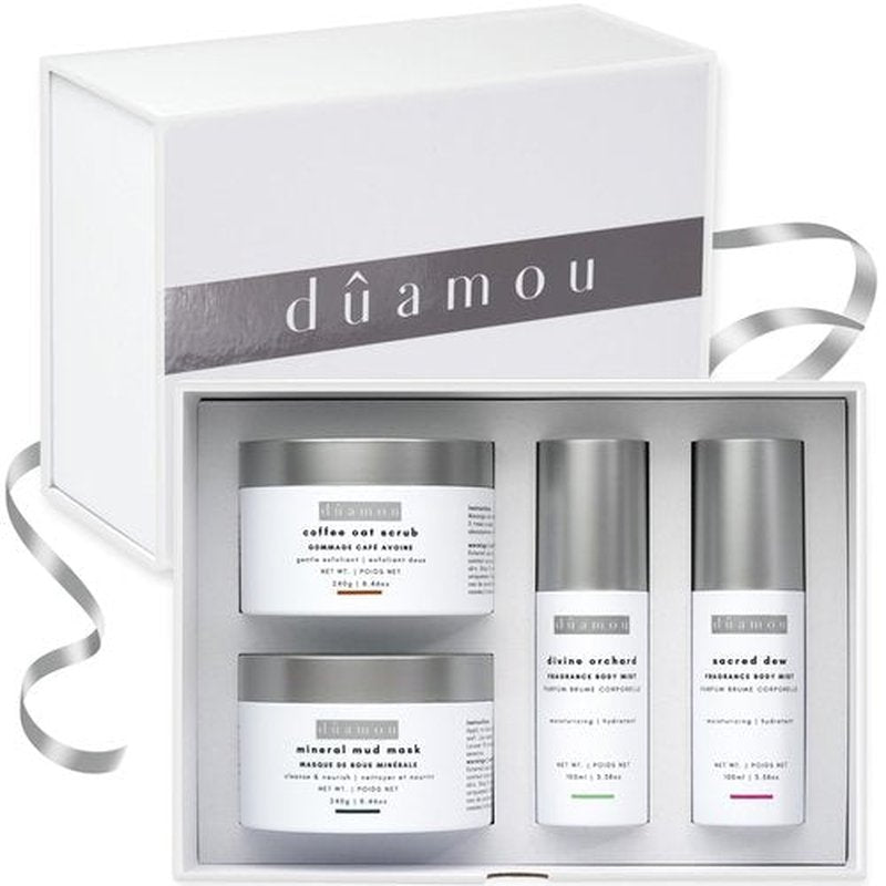dûamou IV01 Gift Set For Women - Luxury Rejuvenating Pampering Self-care Skincare Set | Premium Gift Box with 4 Full-Size Products, Perfect Gifts for Women