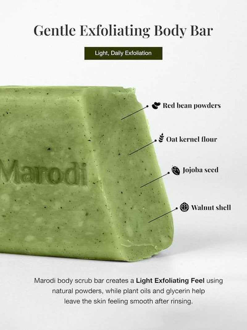 Skiennix Body Scrub Bar Soap - Korean Exfoliating Wash with Green Tea & Centella | 7 Oz Sunrise Mist
