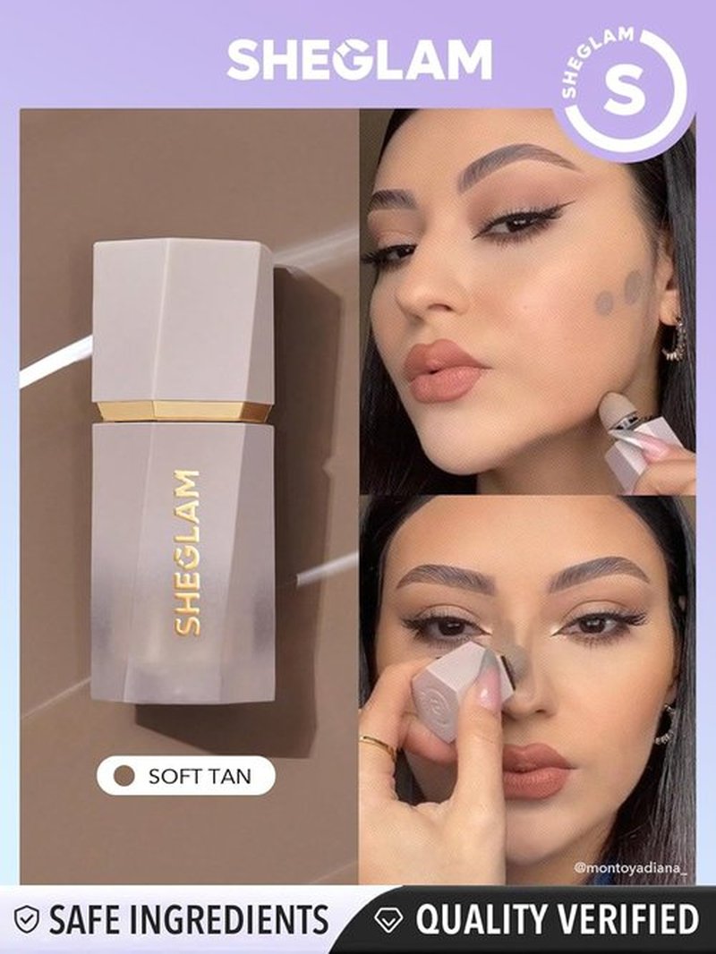SheGlam Liquid Contour Stick - Long Lasting Cool Toned Cream Bronzer | 01 Soft Tan