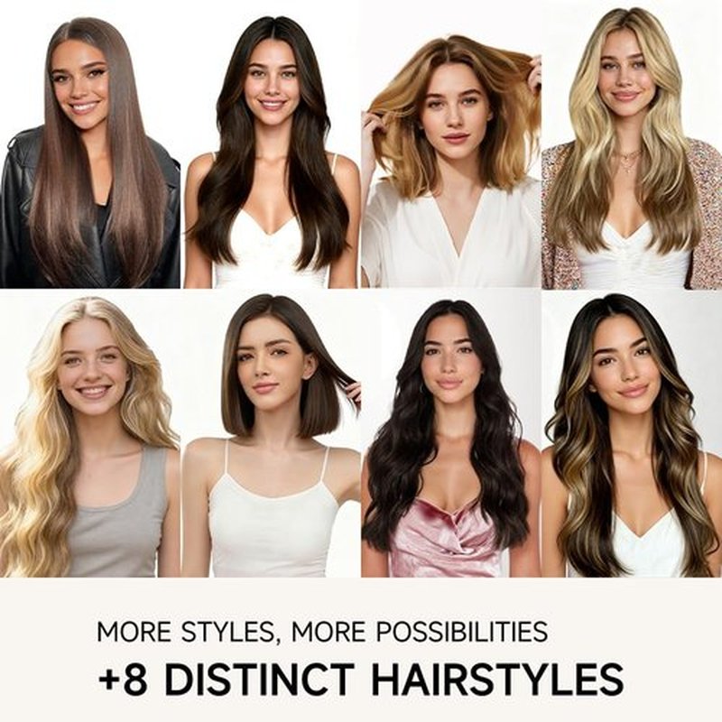FINATA Clip in Hair Extensions Real Human Hair, 20 Inch 120g 7pcs Triple Weft Remy Hair Extensions, #2C Cold Light Brown, Seamless & Thick End