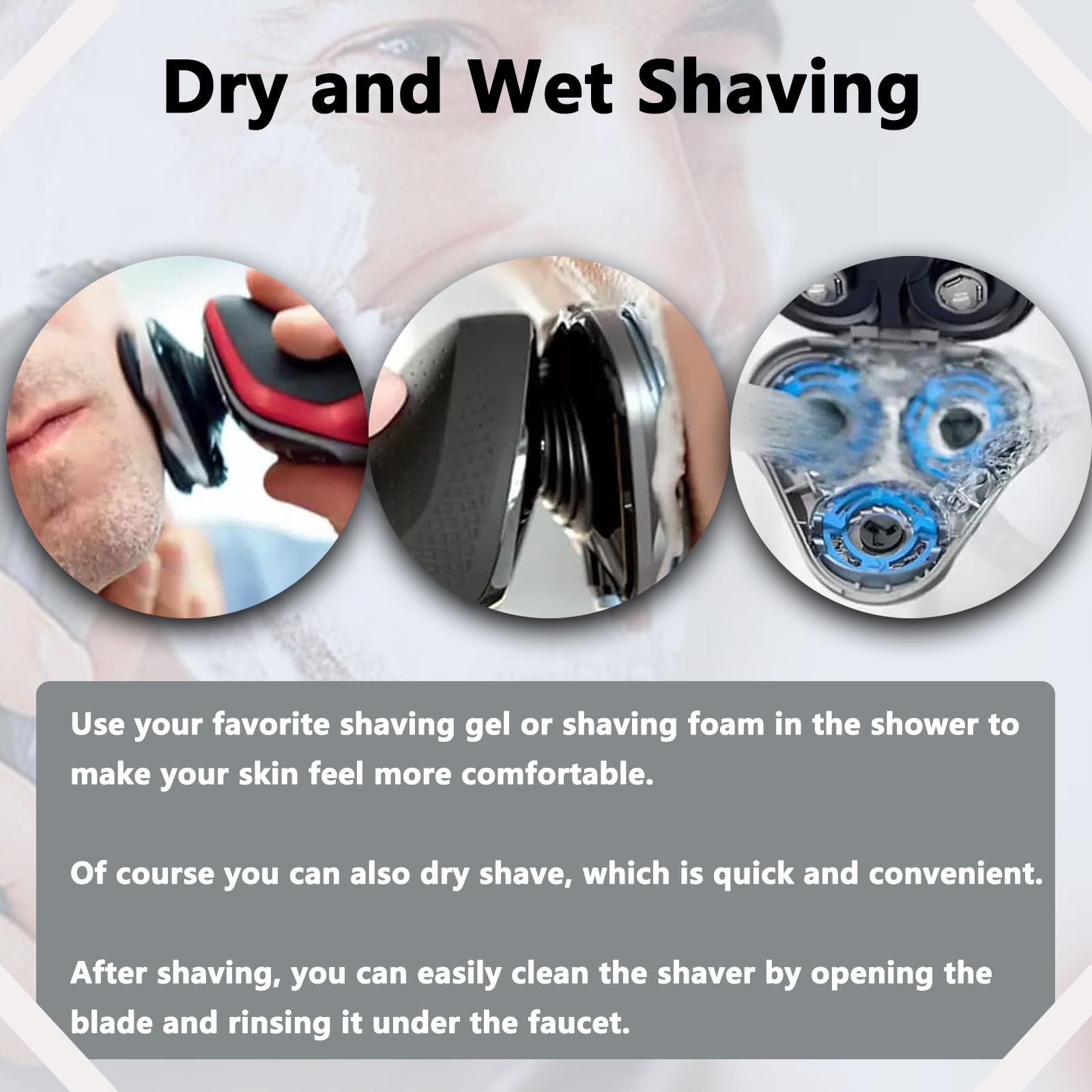 Upgraded SH30 Replacement Heads Compatible with Philips Norelco Shaver Series 1000, 2000, 3000, Fit for 2400, 3600, 3800 Series Shavers, Replacement Blades for Philips Norelco 3000