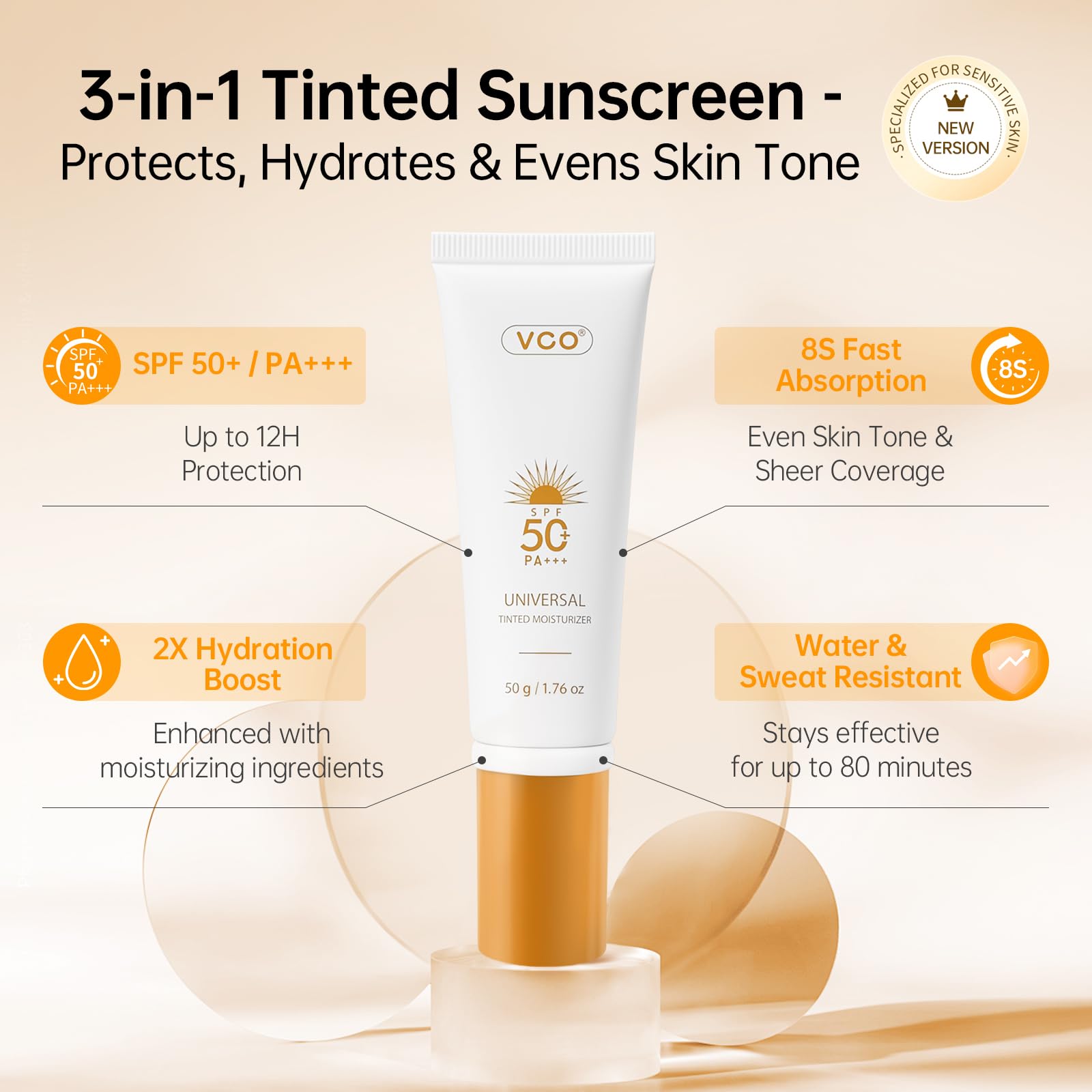 VGO Hair Removal Cream & Tinted Sunscreen SPF50