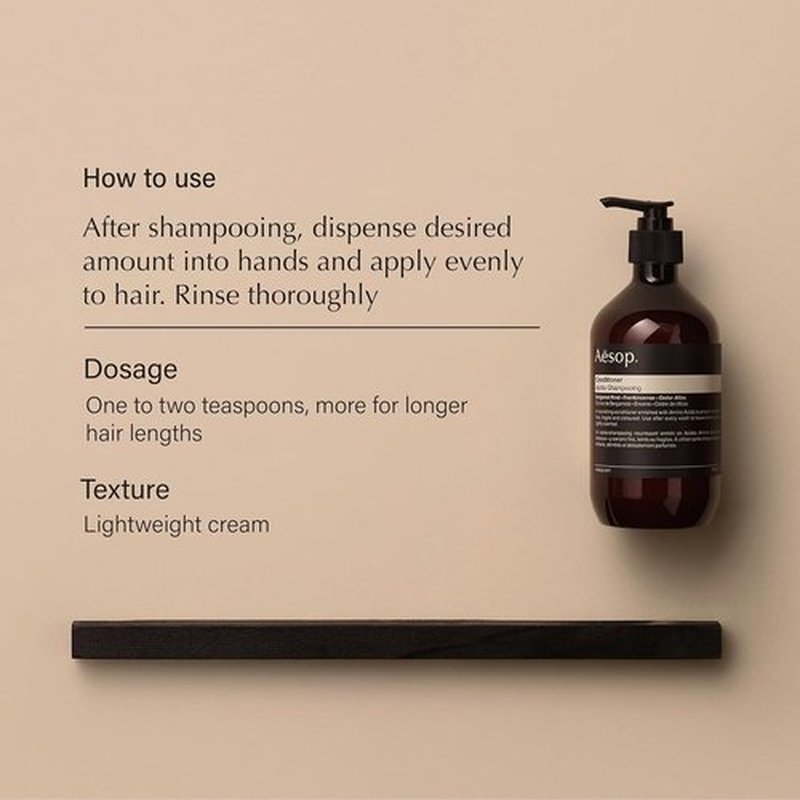 Aesop Conditioner - Nourishing Formula for All Hair Types | Hydrates & Softens | Citrus, Earthy, Woody | 16.9 oz / 500mL