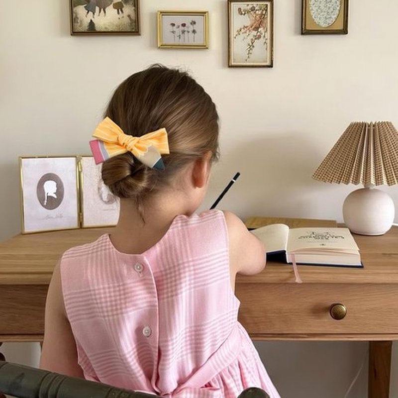 Back to School Hair Clips for Girls Pencil Hair Clips Cute Yellow Hair Bows Hair Accessories for Teacher Student First Day of School Gifts 2Pcs