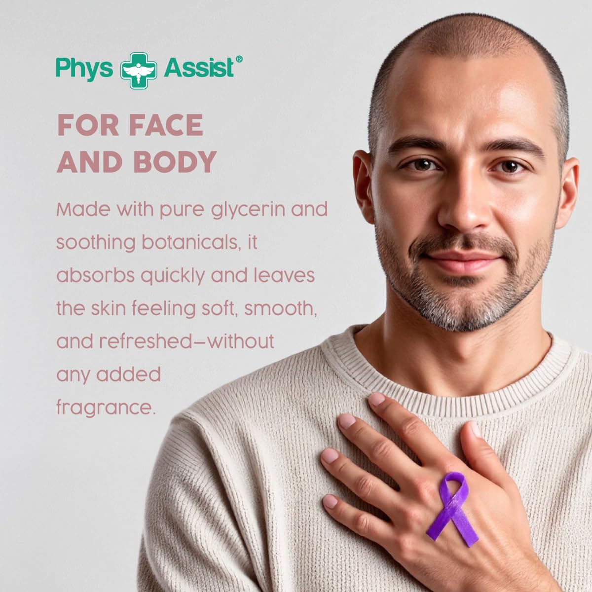 PhysAssist Oncology Cream Glycerin Unscented Moisturizer for Face & Body – Deep Hydration Cream for Dry, Sensitive & Stressed Skin – Fragrance-Free with Jojoba Oil & Vitamin E – 4 oz Jar