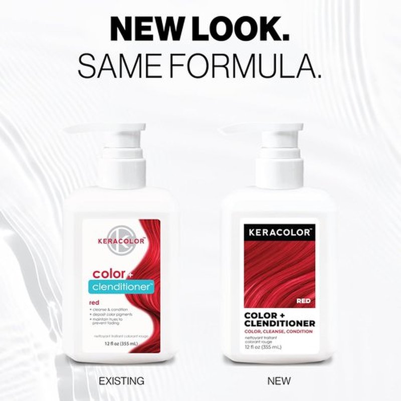 Keracolor Color + Clenditioner - 3-in-1 Color-Depositing Conditioner | Gently Cleanses & Conditions, 12 Fl Oz