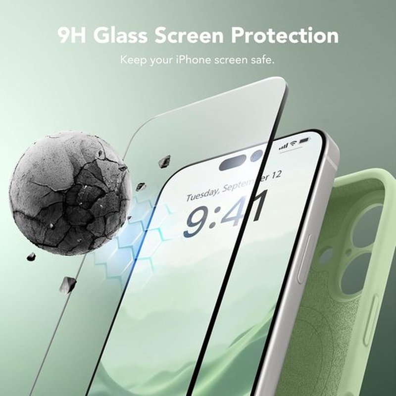 Skiennix Magnetic iPhone 17 Case - MagSafe Compatible, Full Camera Protection, Matcha Color, Shockproof Silicone