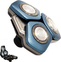 Philips Norelco SH71 Complete Shaver Head Replacement - Full Rotary Unit with 15 Precision Blades & Metal Holder (Blue)
