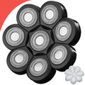 Universa 8 Blades Replacement Heads for Mainstream head shaver brands, Head Shaver Replacement Blades (8 Black)