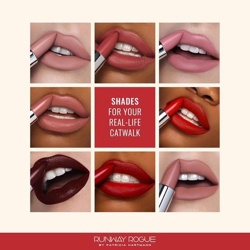 Runway Rogue 90s Vibe Lipstick - Moisturizing Matte Midnight Merlot Dark Burgundy Shade