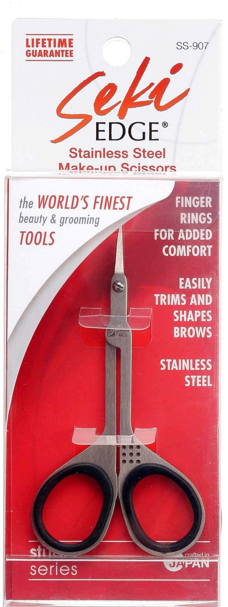 Seki Edge Stainless Steel Makeup Scissors - (SS-907) Eyebrow Scissors for Trimming Brows & Other Facial Hair
