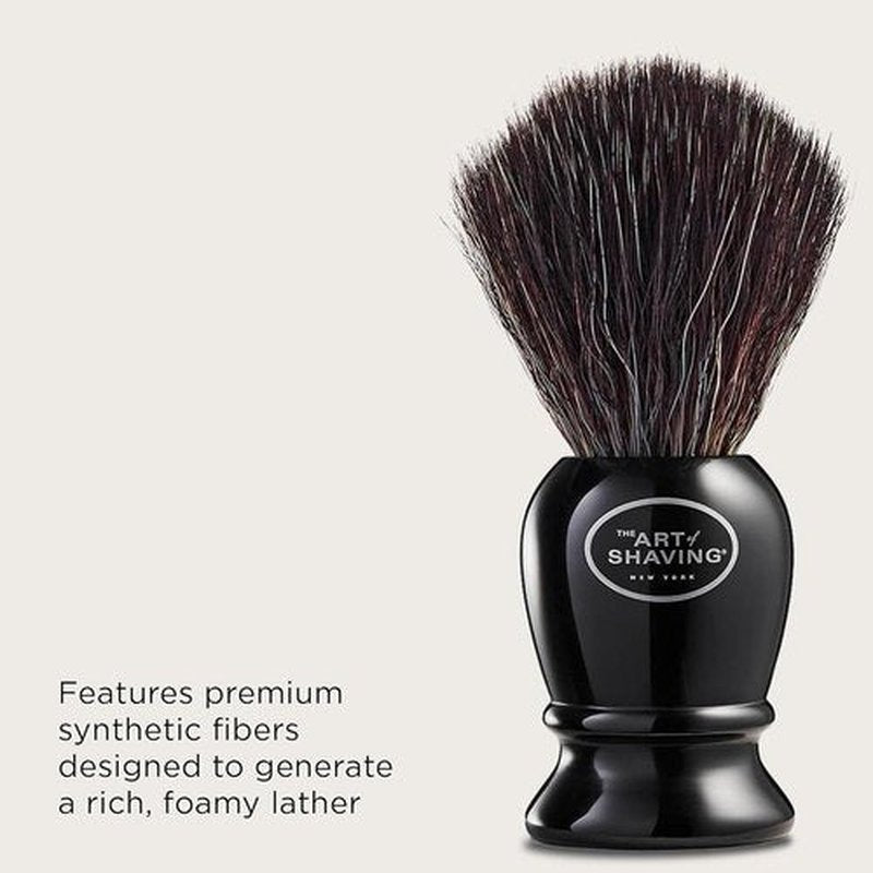 The Art of Shaving Original Shaving Brush - Premium Synthetic Fibers for Rich Lather - Pure Black