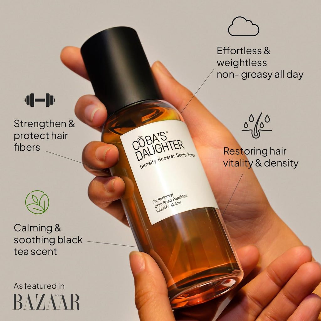 COBA’S DAUGHTER Redensyl Hair Growth Formula for Hair Loss | Hair Thickening scalp Refresher Spray | Biotin Hair Serum | Keratin, Chia Peptides | Fuller for Men and Women | Vegan (3.3oz)